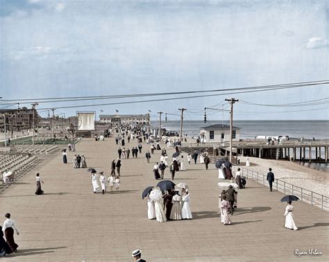 The Jersey Shore Circa 1905 Boardwalk At Asbury Park R