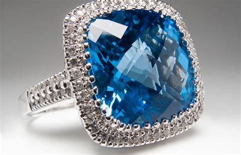 Blue Topaz And Diamond Cocktail Ring Fubiz Media