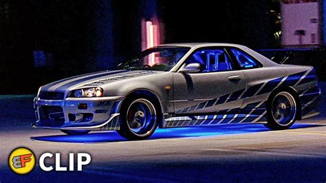 Brian O Conner Arrives Skyline Gt R R34 First Appearance 2 Fast 2 Furious 2003 Movie Clip Hd