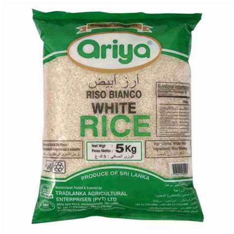 Ariya White Raw Rice 5kg Serandib