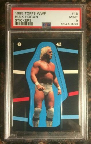 1985 Topps WWF Stickers WWE 16 Hulk Hogan RC Rookie PSA 9 MINT