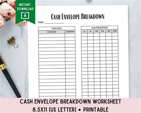 Cash Stuffing Template