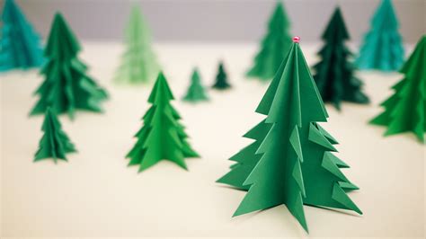 How To Make 3d Paper Christmas Tree Diy And Crafts