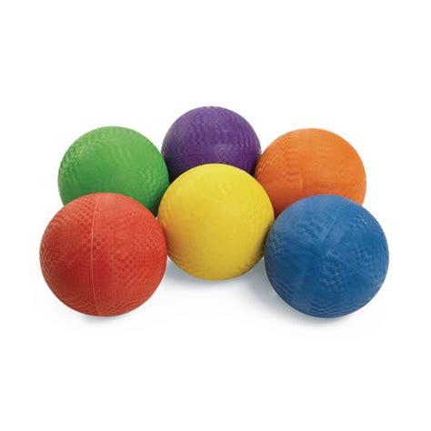 Excellerations Premium Rubber Playground Balls Set Of 6