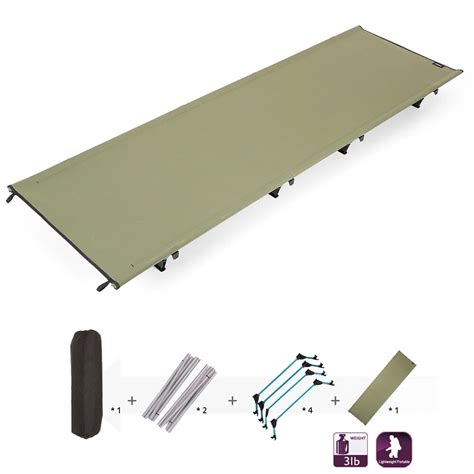 Portable Off Ground Camping Mat Folding Bed Cot Outdoor Camping