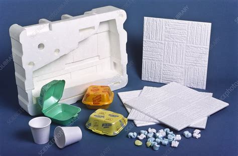 Expanded Polystyrene Products Stock Image C0114523 Science Photo