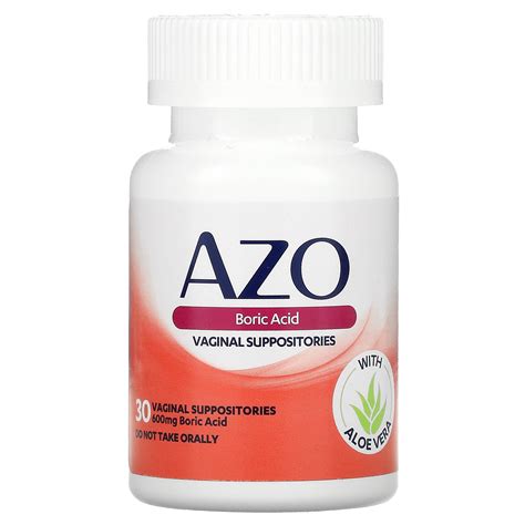 azo boric acid vaginal suppositories 600 mg 30 suppositories