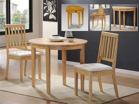 The kitchen table and chair sets come in various shapes, sizes, and styles so you can find the perfect kitchen and dining room. Round Wooden Dining Table and 2 Chairs - Homegenies