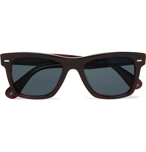 Oliver Peoples Oliver Sun Square Frame Acetate Polarised Sunglasses