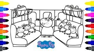 Peppa Pig Bus Coloring Pages - Peppa Pig Coloring Pages Coloringall