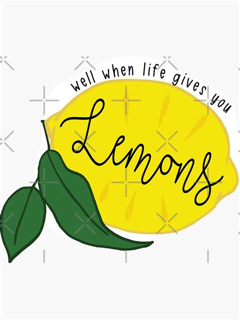 When Life Gives You Lemons Vine Sticker By Logankinkade Redbubble