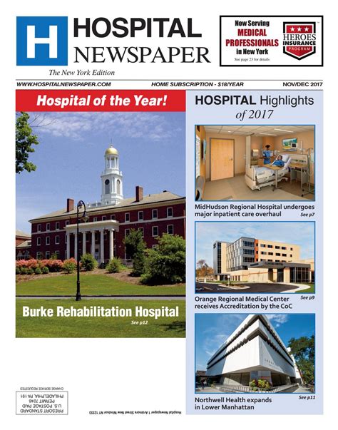 Hospital Newspaper New York Novdec 2017 Ebook By Belsito