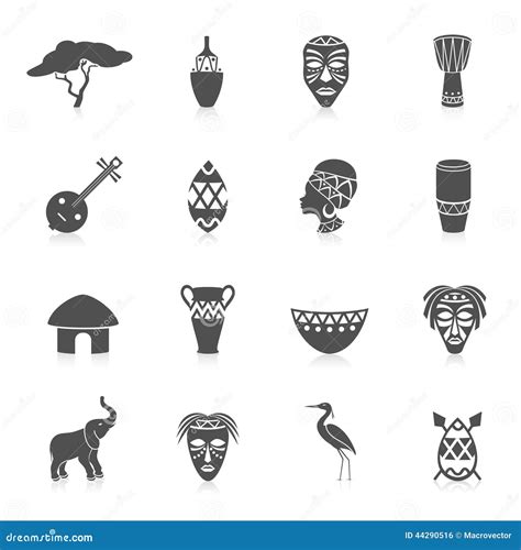 Africa Icons Set Stock Vector Image 44290516