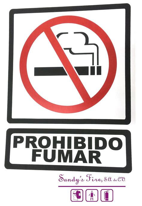 Señalamientos Señal Prohibido Fumar 28x36 Cms