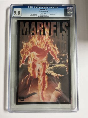 Marvels 1 1994 Cgc 98 Kurt Busiek Alex Ross Acetate Cover Ebay