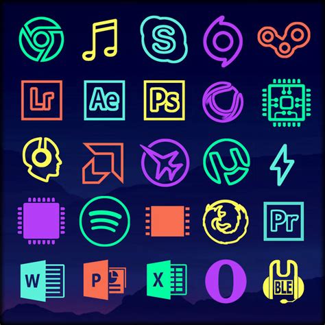 Neon Icons For Rainmeter By Gregmee On Deviantart