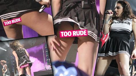 Cheeky Watch Charli Xcx Suffer Major Wardrobe Malfunction — In Front