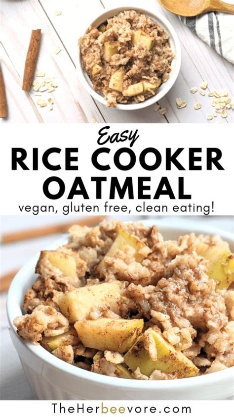 Rice Cooker Oatmeal Recipe Gluten Free Dairy Free Vegan Rice