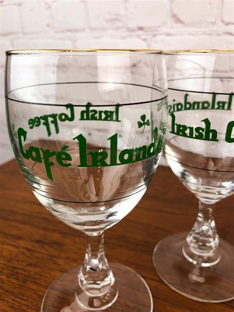 Vintage Irish Coffee Goblet Set 4 Irish Coffee Glasses Cristal D Arques Durand Irish Coffee