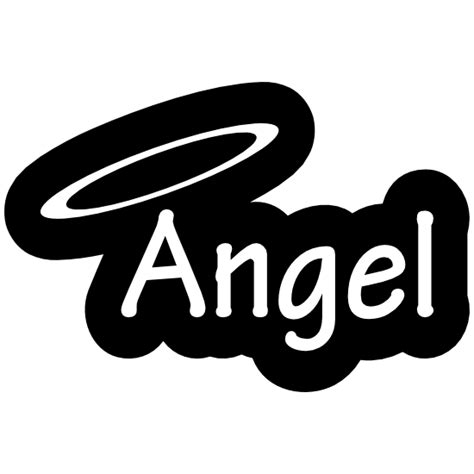 Angel With Halo Vinyl Lettering Sticker