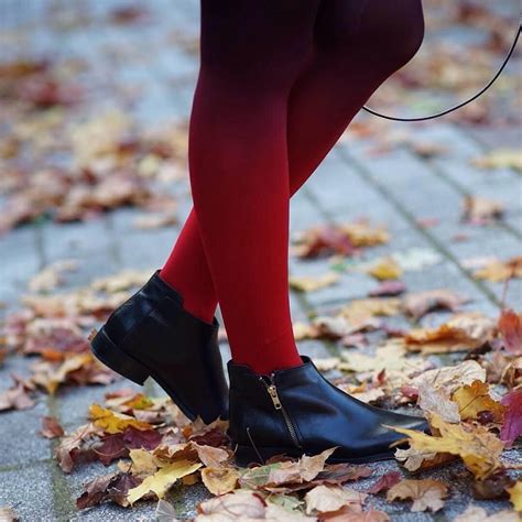Beautiful Fall Colors By Mypantyhosegirl Wearing Our Red Black Ombre