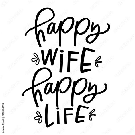 Happy Wife Happy Life Vector De Stock Adobe Stock