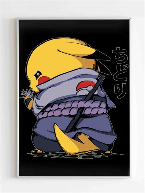 Sasuke Pikachu Poster Poster Art Design