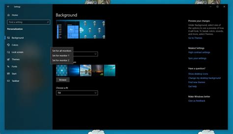 Windows 10 How To Set Different Wallpapers For Multiple Monitors In