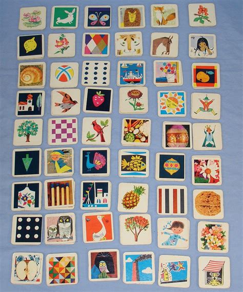Full Set Of 1966 Memory Game Tiles Memory Games Memory Games For