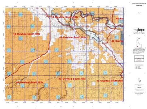 Idaho Hunting Unit 41 Owyhee South Hills Topo Maps Hunting Topo Maps