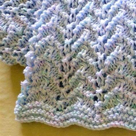 Knitting Pattern Baby Afghan Pdf Pattern Hand Knitted Chevron Throw