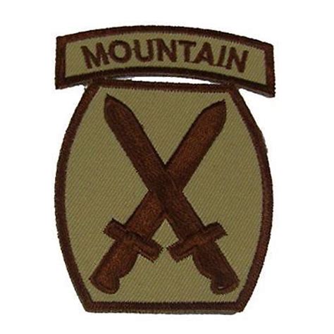Us Army 10th Tenth Mountain Division Patch Desert Tan