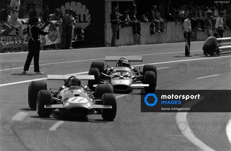 Jacky Ickx Brabham Bt26a Ford Leads Jochen Rindt Lotus 49b Ford