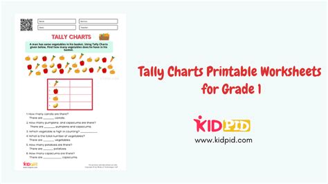 Tally Charts Printable Worksheets For Grade 1 Kidpid