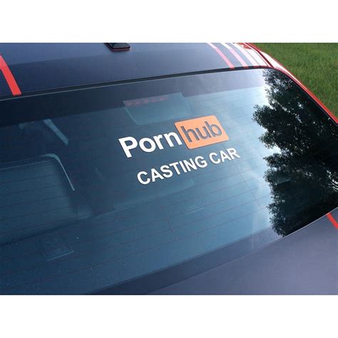 Porn Hub Casting Car Window Sticker Funny Adult Die Cut Vinyl Decal Sticker Car Styling Diy