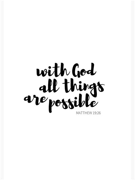 With God All Things Are Possible Premium Matte Vertical Poster Sold By