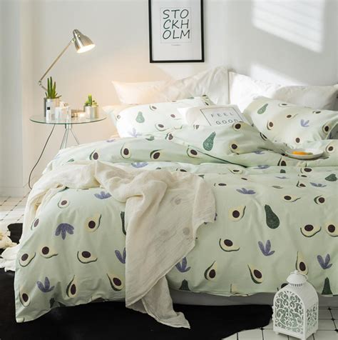 Find new queen bedding sets for your home at joss & main. Cute green avocado single double bedding set teen kid,twin ...