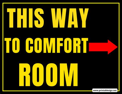 This Way To Comfort Room Signage Free Download