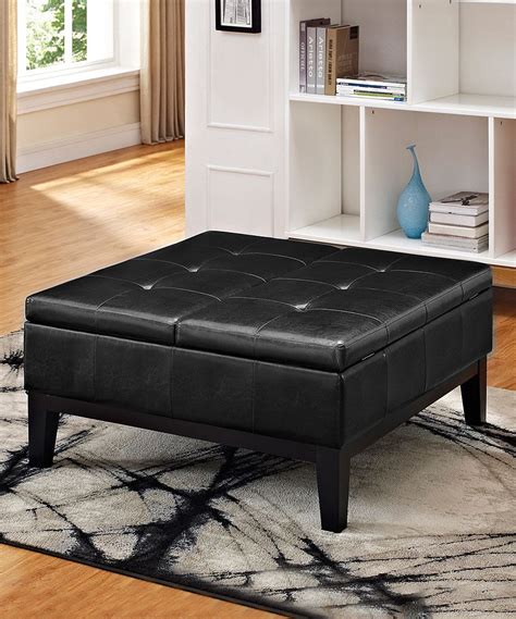 Whether serving as an accent piece in your contemporary setting or providing a perch for a mug of joe, this coffee table is sure to be a stylish stage. Simpli Home Black Dover Square Coffee Table & Storage ...