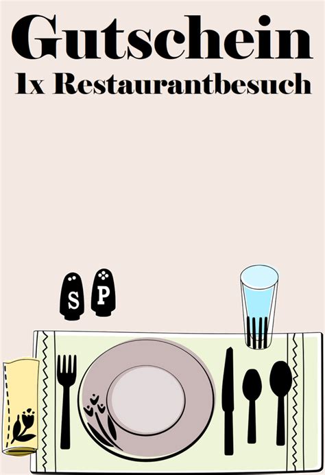 Gutscheinvorlagen für einen Restaurantbesuch | Gutscheinspruch.de