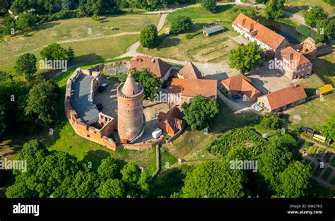 Aerial View Burg Stargard Northernmost Castle Germany Dungeon Castle