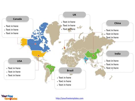 Editable World Map Powerpoint Template