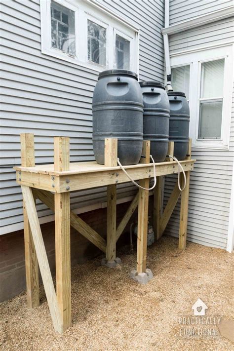 Diy Rain Barrel Stand For Multiple Rain Barrels