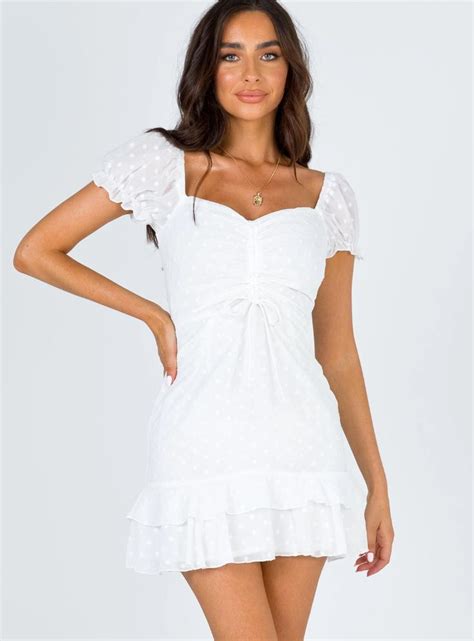 Mikail Mini Dress White White Dresses Graduation Cute White Dress