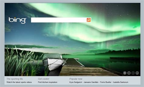 Bings Video Background Brings Aurora Borealis To Your Pc