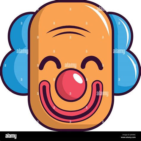 smiling clown head icon cartoon style stock vector image and art alamy