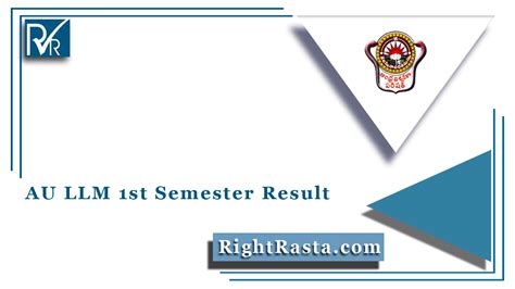 Au Llm 1st Semester Result 2021 Out Andhra University Resutls