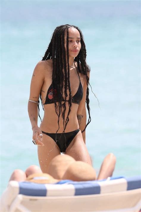 Zoe Kravitz Black Bikini Candids In Miami Barnorama