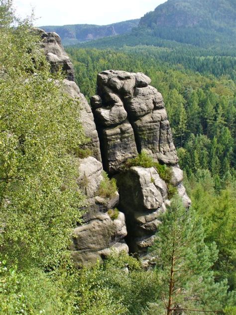 Elbsandsteingebirge Felsen Elbe Sandstone Mountains Rock Formation