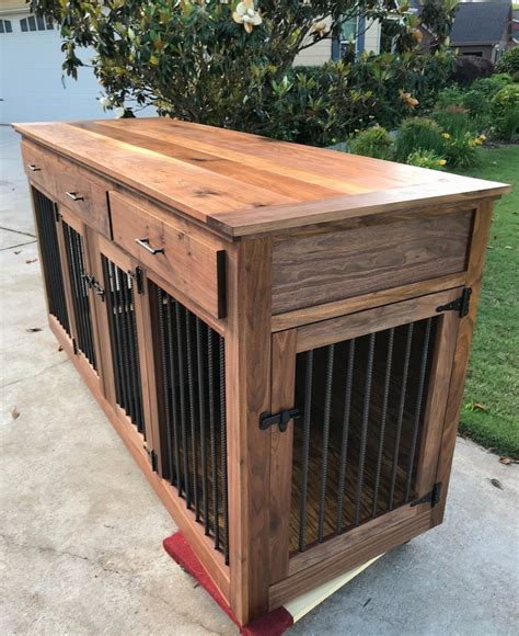 Dog Crate Furniture Custom Built Dog Kennel Furniture Solid Etsy